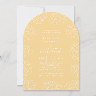 Pastel Minimal Botanical Wedding Invitation