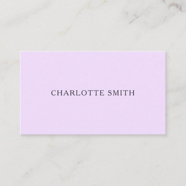 Pastel minimalist trendy modern business card (Front)