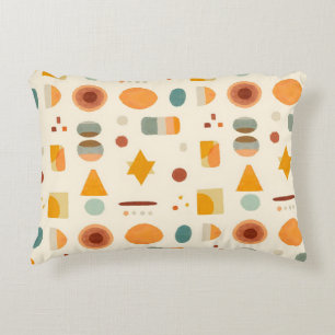 Pastel Minimalist Watercolor Shapes Decorative Cushion
