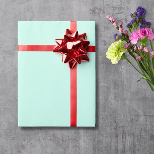 Pastel Mint Blue Solid Colour Classic Elegant Wrapping Paper