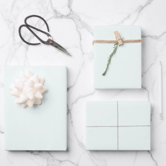 Pastel Mint Cream Solid Colour | Classic | Elegant Wrapping Paper Sheet (Front)