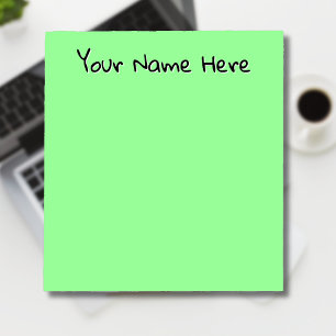 Pastel Mint Green Personalised Simple Notepad