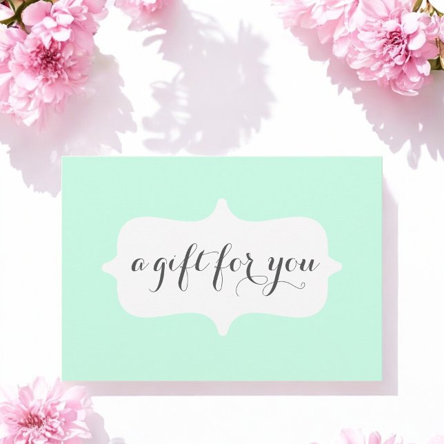 Pastel Mint Green Salon Gift Certificate Card (Creator Uploaded)