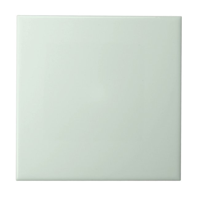 Pastel Mint Green Solid Colour Ceramic Tile (Front)