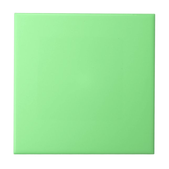 Pastel Mint Green Solid Colour | Classic | Elegant Ceramic Tile (Front)
