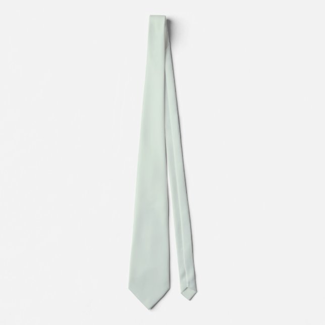 Pastel Mint Green Solid Colour Tie (Front)