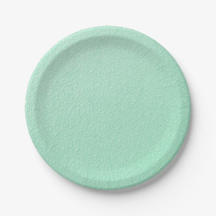 Pastel Mint Green Trendy Colours Paper Plate