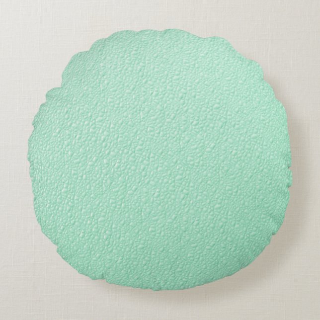 Pastel Mint Green Trendy Colours Round Cushion (Front)