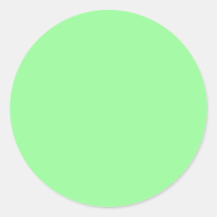 Pastel Mint Solid Colour Classic Elegant Round Sticker