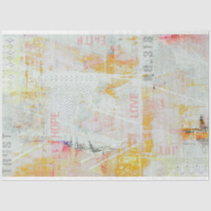 Pastel Mixed Media Grunge Decoupage Tissue Paper