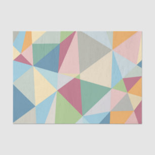 Pastel Modern Colourful Geometric Pattern Tissue Paper