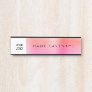 Pastel Modern Custom Logo Executive Professional Door Sign