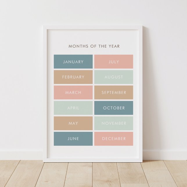 Pastel Months of the Year Classroom Poster (Creator Uploaded)