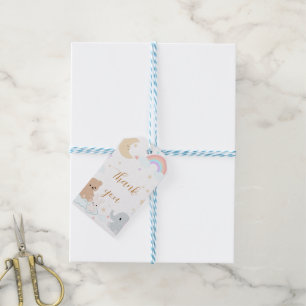 Pastel Moon and Rainbow Baby Shower Gift Tags