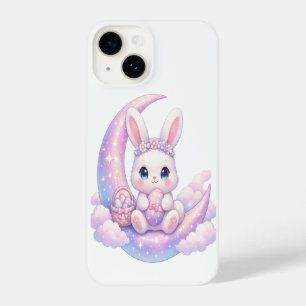 Pastel Moon Bunny iPhone Case – Cute Kawaii Design