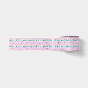 Pastel Moonlit Christmas Ribbon Glow Satin Ribbon