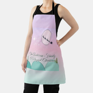 Pastel Moonlit Winter Daydream Apron