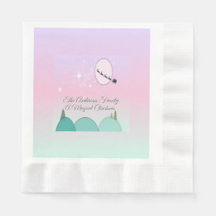 Pastel Moonlit Winter Wishes Napkin
