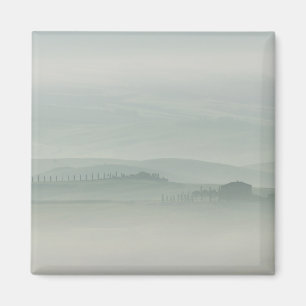 Pastel morning in foggy Tuscany Magnet