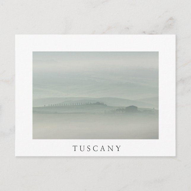 Pastel morning in foggy Tuscany Postcard (Front)