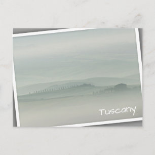 Pastel morning in foggy Tuscany Postcard
