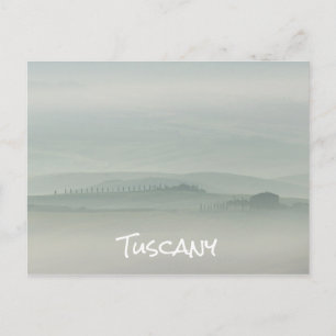 Pastel morning in foggy Tuscany Postcard