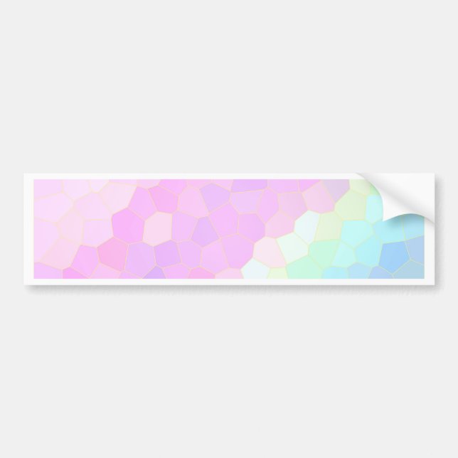 Pastel Mosaic Bumper Sticker (Front)