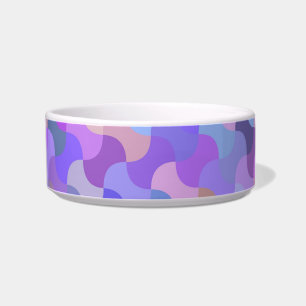 pastel mosaic cat food bowl