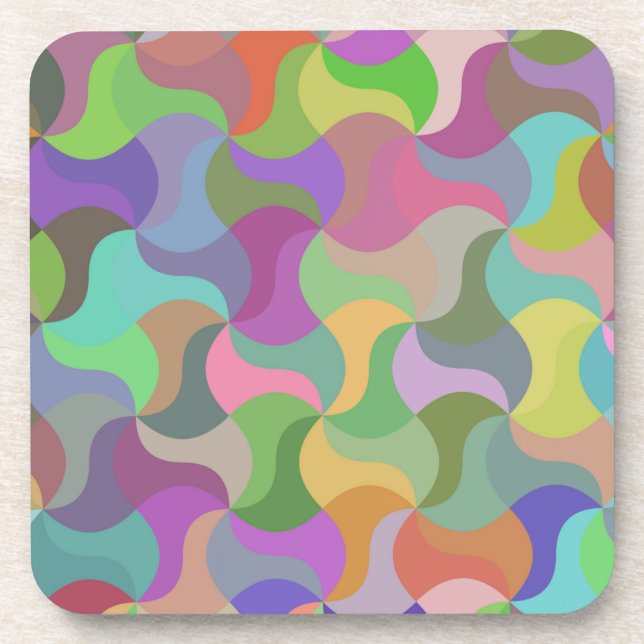 pastel mosaic coaster set (Front)