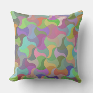 pastel mosaic outdoor pillow