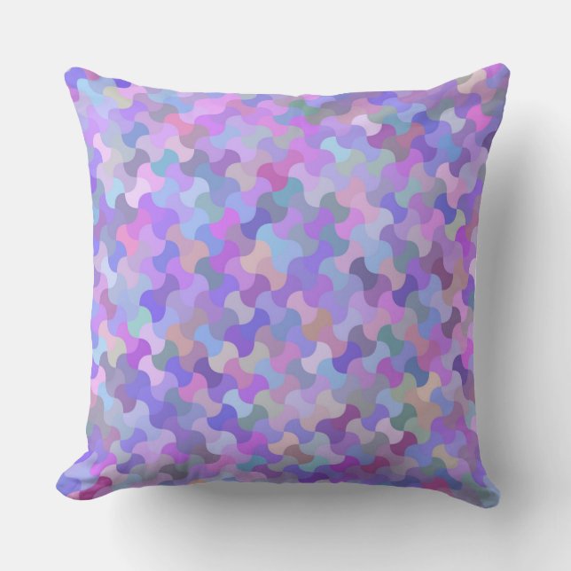 pastel mosaic outdoor pillow (Front)
