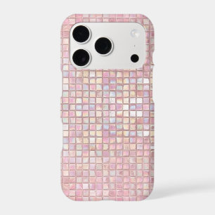 Pastel mosaic pink grid
