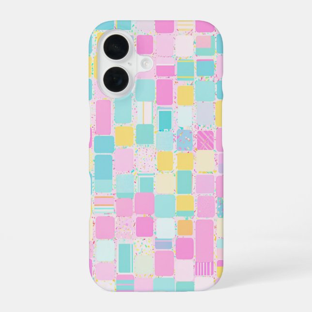 Pastel Mosaic Tile Pattern Phone Case (Back)