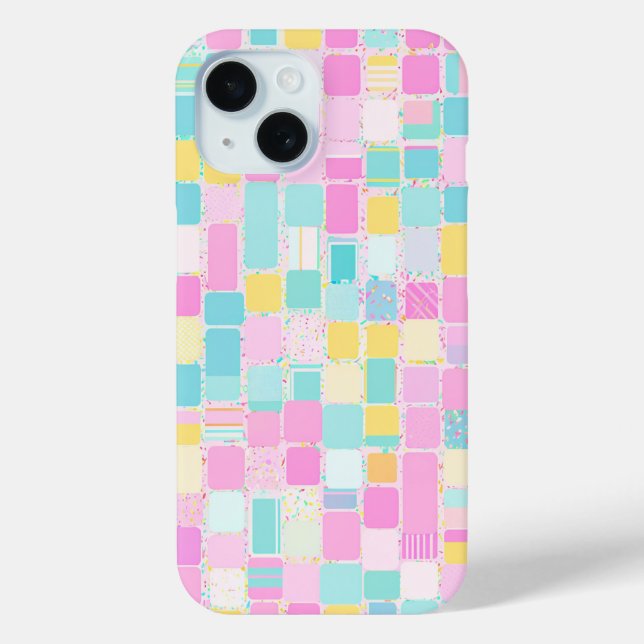 Pastel Mosaic Tile Pattern Phone Case (Back)