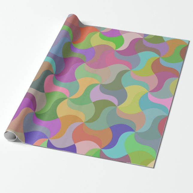pastel mosaic wrapping paper (Unrolled)