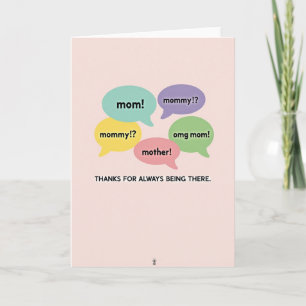 Pastel Mother Love Callouts Card