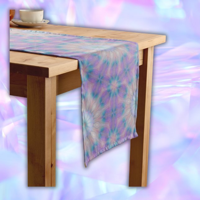 Pastel Mother of Pearl Pattern Name Monogram | Medium Table Runner (Creator Uploaded)