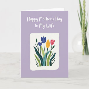 Pastel Mothers Day Wife Card