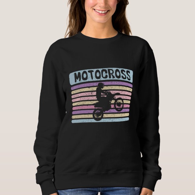 Pastel Motocross Vintage Dirt Track Racing Biking Sweatshirt (Front)