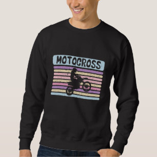 Pastel Motocross Vintage Dirt Track Racing Biking Sweatshirt