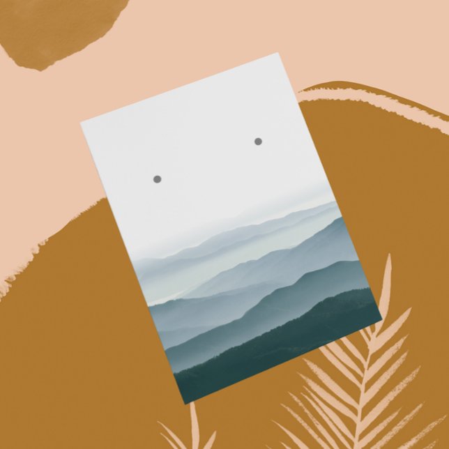 Pastel Mountain Range Earring Jewellery Display Business Card (Creator Uploaded)