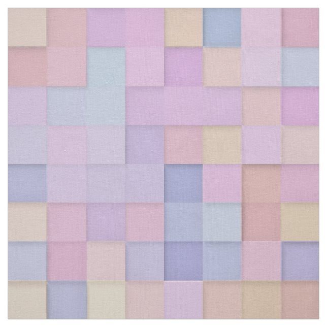 Pastel Multicolor Squares Fabric (Swatch)