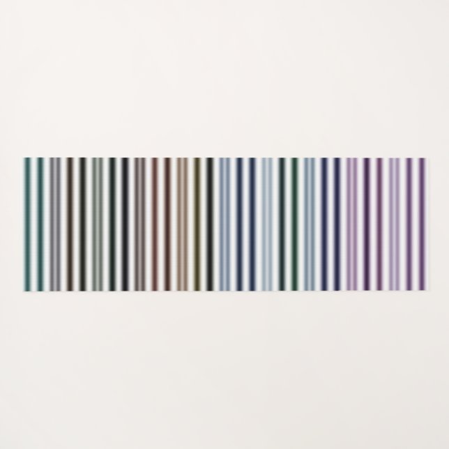 Pastel Multicolored Pattern Yoga Mat (Back (Horizontal))