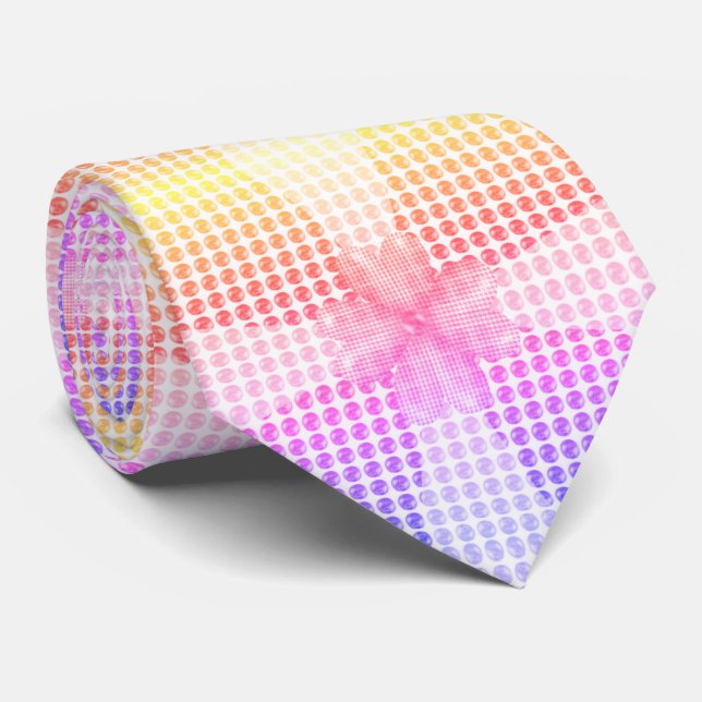 Pastel Multicoored Pattern Tie (Rolled)