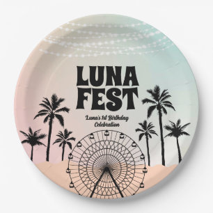 Pastel Music Festival Paper Plate