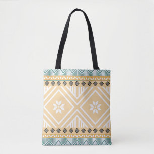 Pastel Native Fabric Seamless Pattern,  Thai Nativ Tote Bag