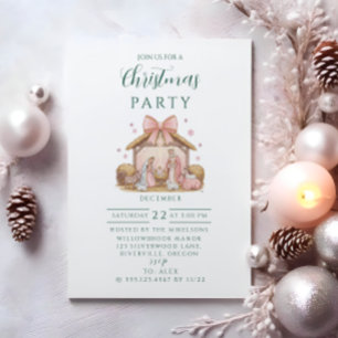 Pastel Nativity Christmas Invitation