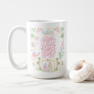 Pastel Nativity   Glory to the Newborn King Coffee Mug