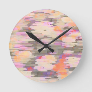 Pastel Nature Haze Round Clock