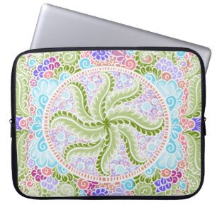 Pastel Nature Mandala Art Laptop Sleeve